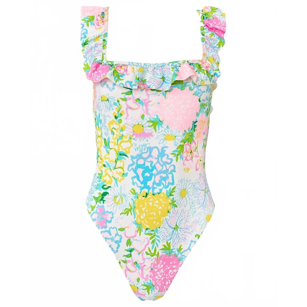 NEW LILLY PULITZER aemma ruffle one piece swimsuit in multicolor - Picture 8 of 8